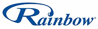 Blue Text representing the Rainbow Brand